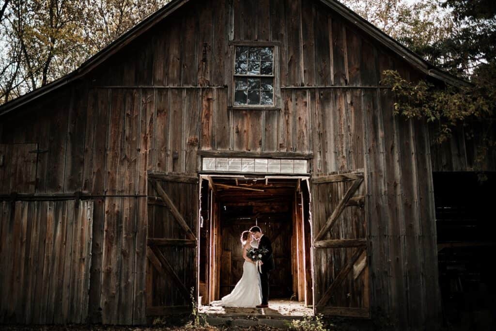 Steph and Huston chose a barn and rustic wedding venue in minnesota